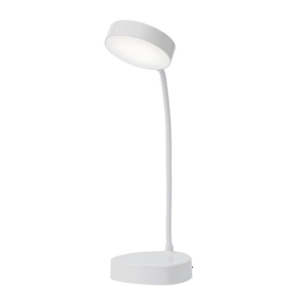 LED Natlampe Hvid Bordlampe Svanehals Skrivebordslampe Lampe Bord Led Skrivebordslampe