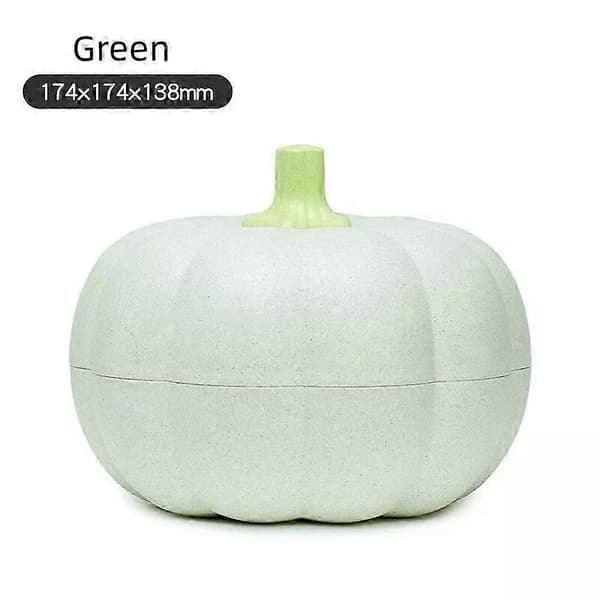 Gresskarskål, dobbeltlags gresskar frukt-/godteriskål matoppbevaringsbeholder green