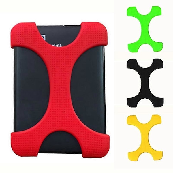 2.5\" Stødsikker Harddisk HDD Silikone Etui Cover Beskytter Til Mobil Harddisk Ekstern Harddisk Computertilbehør red399