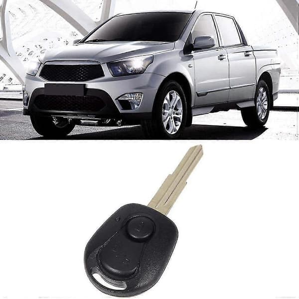 2 Knapper Fjernkontroll Nøkkelhus For Ssangyong Actyon Kyron Rexton A