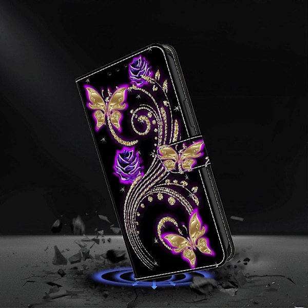 Fodral för iPhone 16 Pro Max 3D-mönster PU Läder Plånboksfodral med Ställ