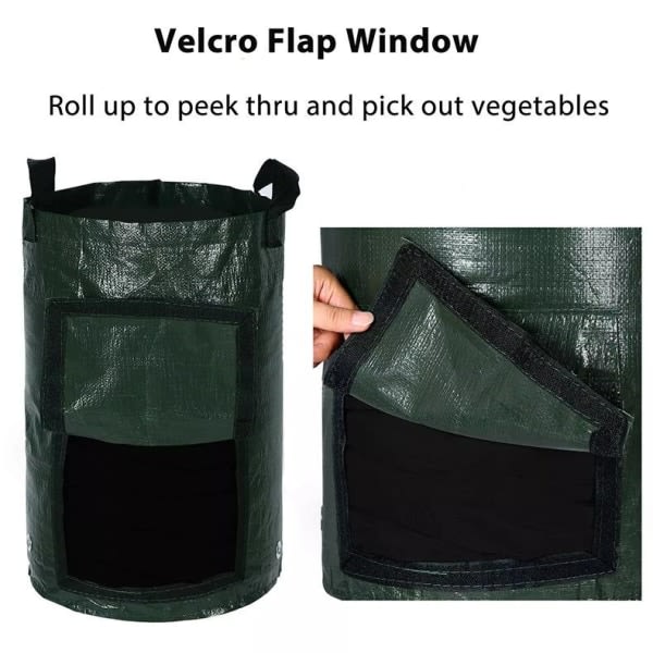2-paks voksepose voksepose vokseboks mørkegrønn 7 liter 34*35 cm