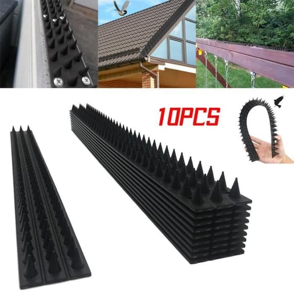 Fuglepigger - MOOHOP - 10 stk - 50 cm lang - Plast - Svart