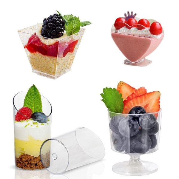 20 plast Mousse Dessert Cups