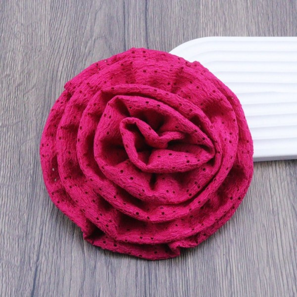 Stor blomst broche stof håndlavede brocher beige