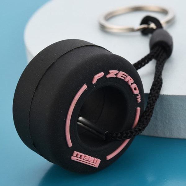 Bil dæk nøglering Bil Racing Fælge nøglering Bil Styling Pink