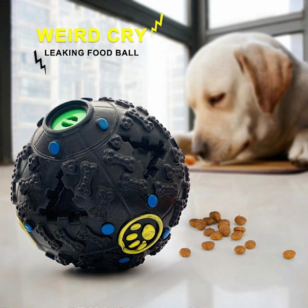 Pet Hund Giggle Ball Tuff Treat Ljudaktivitet Träning Kvittrande Tugga Roliga Leksaker Pink 7.5cm