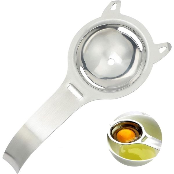 Eggplommeseparatoren, Eggehvite-Eggeplommefilter, Eggutvinningsverktøy for Kjøkkenbaking st-ainless st-eel