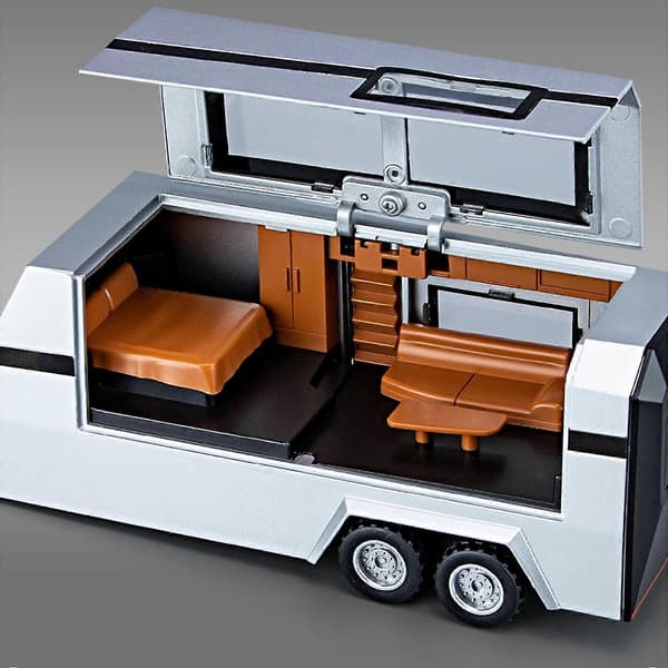 1:32 Tesla Cybertruck Pickup Caravan Diecast Modellbil Leksak Ljud Ljus Barnpresent Boris Grey