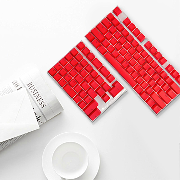 117 stk Mini Tastaturhetter i Slitsterkt PBT-materiale, Dekorative Renfargede Tastaturhetter for Datatilbehør Dark Blue