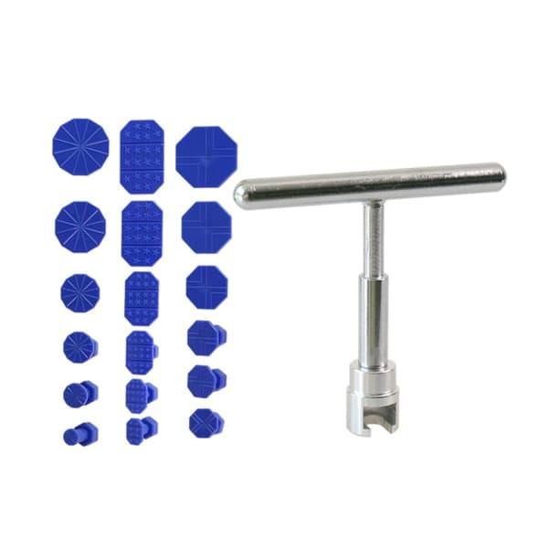 Bilbulkreparasjonstrekker T-bar sett Auto Body Mekanisk Platemetall Slide Puller Bilbulkfjerner med flikpute