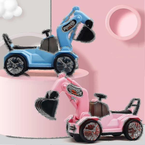 Liukuva Kaivinkone Auto Lapsille Valoilla Pink