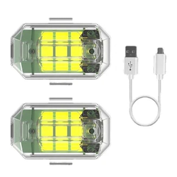 Høy lysstyrke Trådløst LED-blitslys 7 farger Kule modifikasjonslys for nattkjøring vibration sensor double lamp