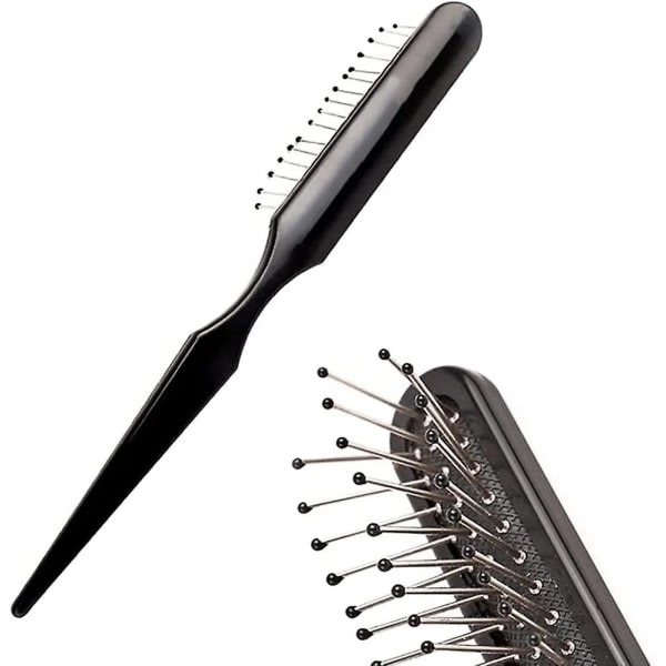 3 stk hårbørste rustfritt stål parykk børste parykk kam brede tenner kam hårbørste for hårforlengelse Hårstyling, tørking, krølling, tilføring av hårvolum og