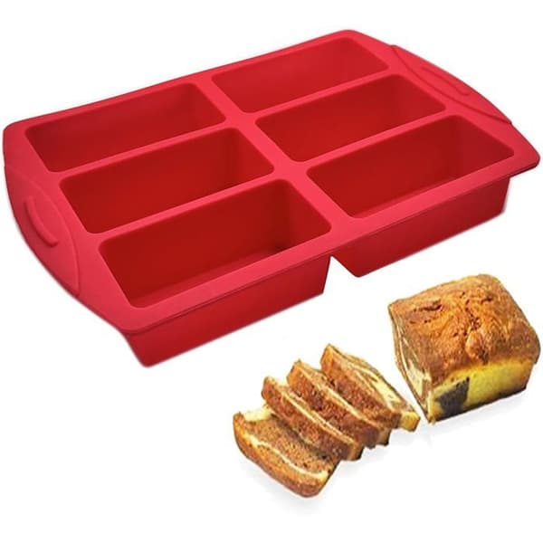 DOK silikon minikakeform - 6 hulrom - 10x5x4 cm - Rektangulær - Individuell - Dyp
