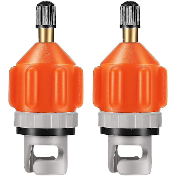2-pack Uppblåsbar Båt Sup Pump Adapter Luftpump Konverterare Inflator Huvudkontakt, Orange