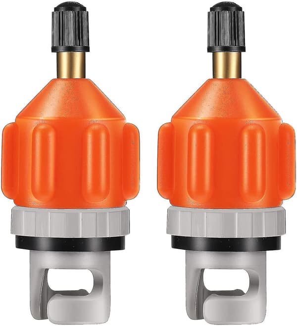 2-pak Oppblåsbar Båt Sup Pump Adapter Luftpumpe Konverterer Inflator Hodekontakt, Oransje