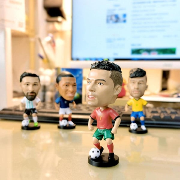 Stjerneornament, Actionfigurer, Mini Model Toy, Dukke Statue til Fodboldentusiaster Skrivebord Bil Dekoration-A