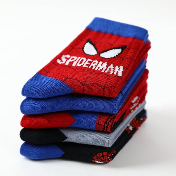 5 par Spiderman Baby Tube Sock XL(9-12 Years)