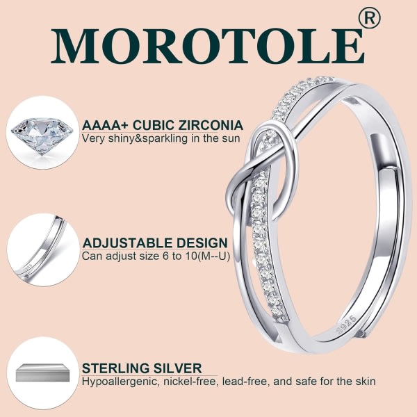 Sterling Sølv Forever Linked Ring for Morsdagsgaver