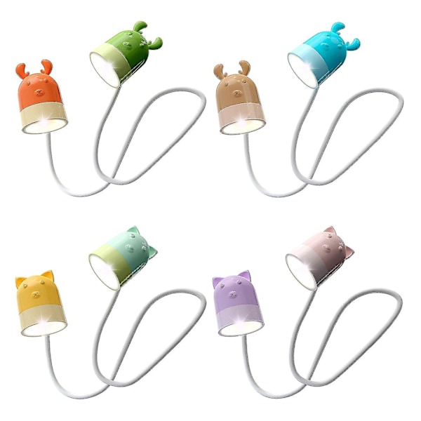 LED-nakke leselys for lesing i sengen, fleksible armer for lesing D