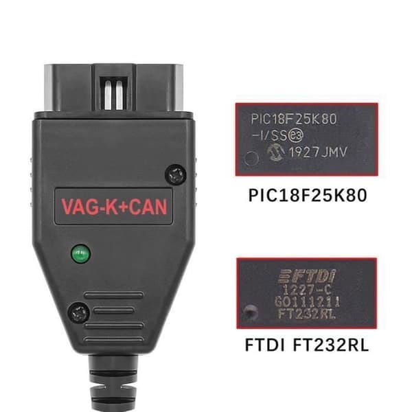 OBD2 Diagnosescanner VAG VAG K + CAN Commander Interface 1.4 Komplet til Audi VW SEAT SKODA med FT232RL Chip