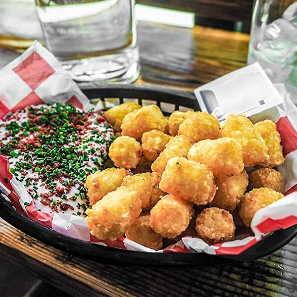 12 stk. plastkurver for hurtigmat, ovale serveringsfat, frokost- og middagstallerkener, pommes frites, kakebrød