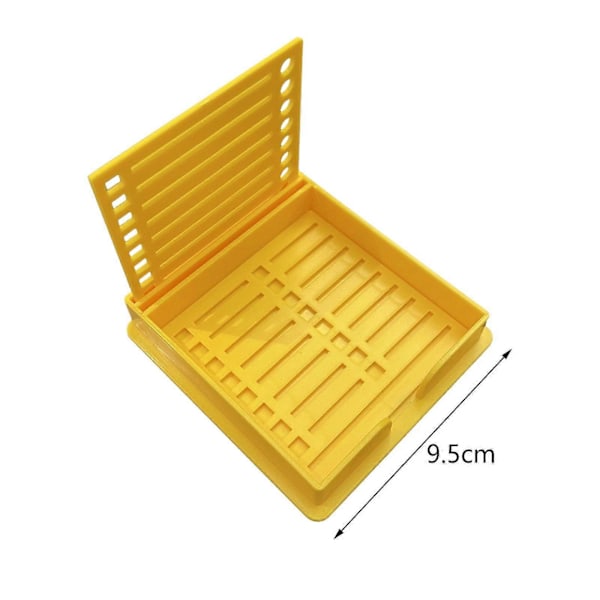 Hållare för självhäftande lappar med stencil, mall för självhäftande lappar för kontor, skrivbord, hem, svart Yellow 9.5cmx9.5cm