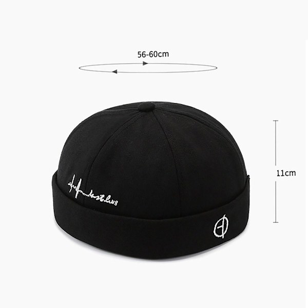 Bomulls Docker Mössa Hatt VIT VIT WHITE