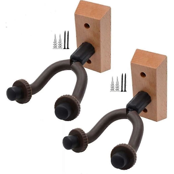 Gitarrväggfäste, Metallgitarrhängare - 2-pack, Gitarrfäste med skydd style3