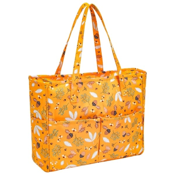 Heklet Tote Bag Garn Oppbevaringspose Reise Hekle Glidelåspose For Kvinner 2