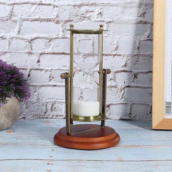 Timer 15 minutter Flip Timeglass EU-stil Kontordekorasjon Studentgave 11 x 11 x 19 cm