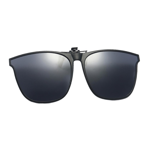 Polariserade Clip-on Flip Up Solglasögon Uv400 linser Vändbar polariserad klämma Black Gray
