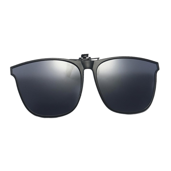 Polariserade Clip-on Flip Up Solglasögon Uv400 Linser Vändbara Polariserade Clip Black Gray