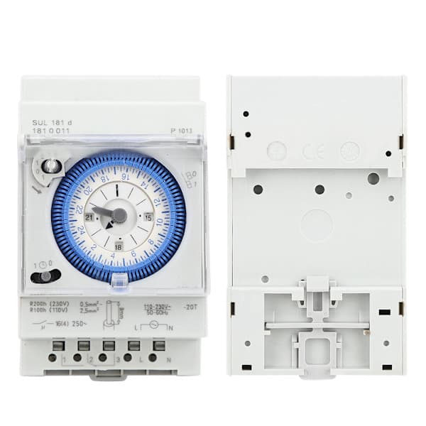 SUL181D mekanisk timer 15 minutter 24 timers timer tidsbryterrelé 250VAC 16A - 1 stk