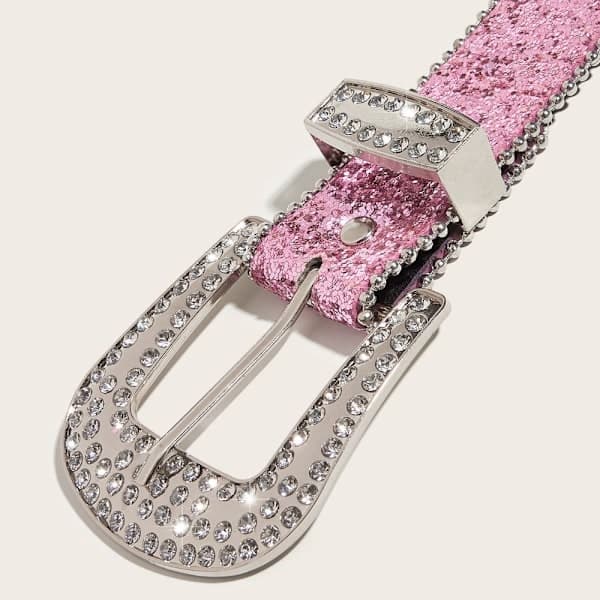Rhinestone Bælte Livrem pink