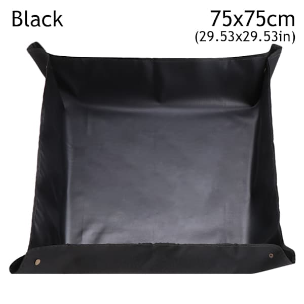 Plantemåtte til havefliser black 75x75cm