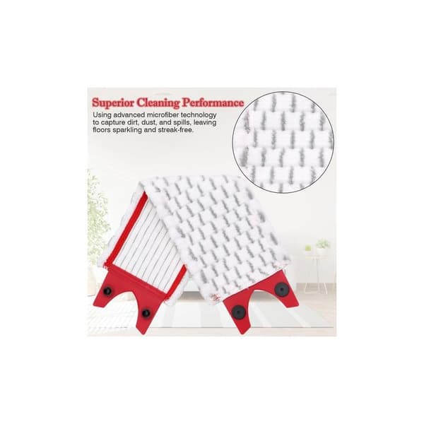 Erstatningsmikrofiberpude, flade mikrofibermoppehoveder til Vileda Ultramax 2 i 1 Spraymoppe, mikrofiberrefiller til husholdningsmoppe (pakke med 2)