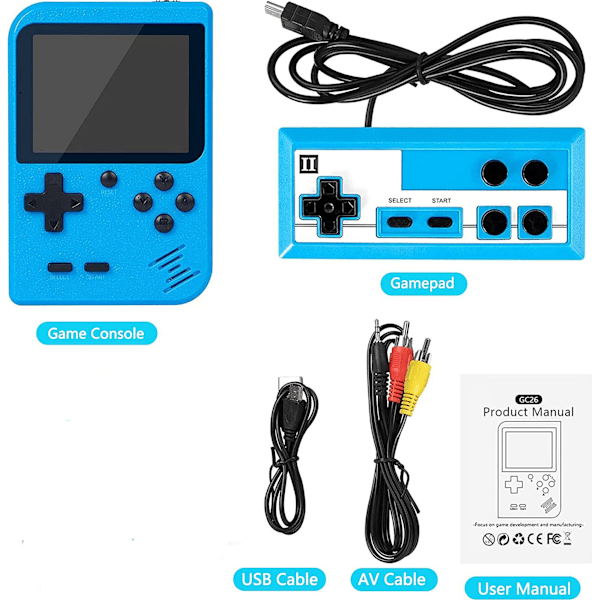 Bärbar Retro Spelkonsol för Två