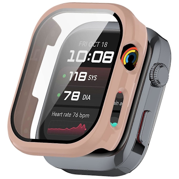 For Huawei Watch D2 Etui Hard PC All Around Klokkedeksel med Herdet Glass Film - Rosa Multicolor Pink