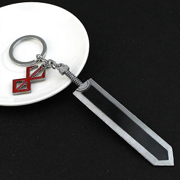 Berserk Anime Nøglering Guts Sværd Smykkesæt Nøglering Nøgleringe Nøgleringe til Mænd Kvinder Tilbehør Nøglering Vedhæng silver