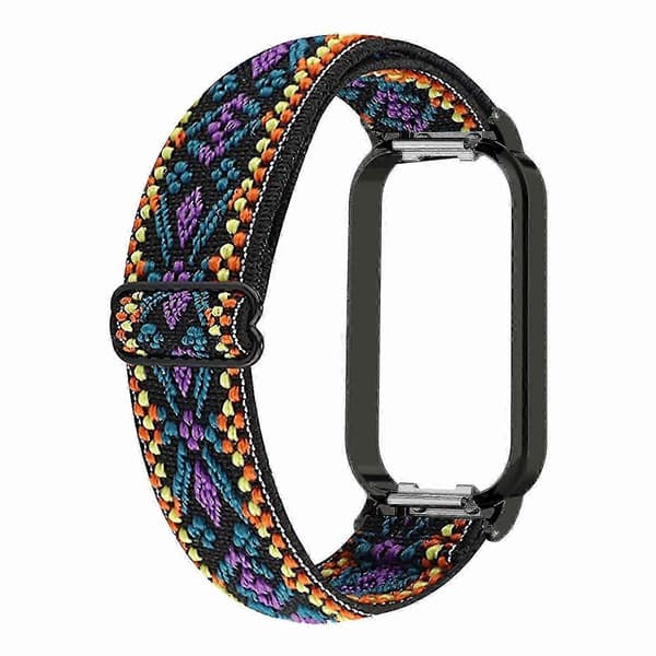 Justerbar urrem i elastisk nylon til Redmi Band 2 - Åndbart armbånd til smartur Purple