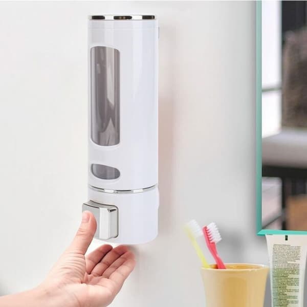 400 ml väggmonterad tvåldispenser - Manuell schampo- och duschgeldispenser för badrum och kök - Re