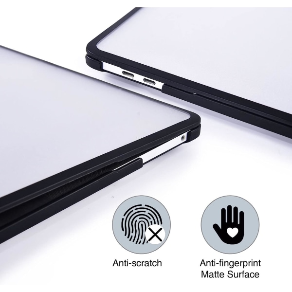 Fodral kompatibelt med Macbook Air 13 tum M1 A2337 A2179 A1932, släppt 2021-2018, frostat genomskinligt