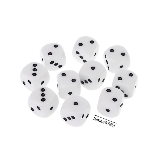 10 stk 16 mm D3 sekskantede terningperler for Dungeons & Dragon D&d Rpg Poly Desktop F