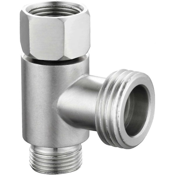 3-vejs 3/8\" og 1/2\" 3-vejs Adapter T-stykke Rustfrit Stål 3/8\" Vandledning T-fitting Børstet Nikkel-Yvan
