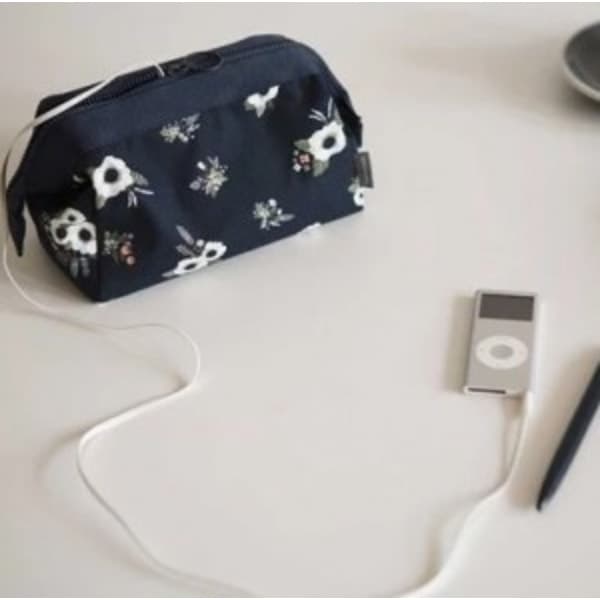 Kosmetiktasker, vandtætte polyester bomulds makeuptasker Bærbar rejsetaske Toilettaske Flower