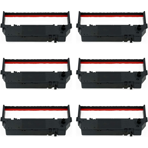 SP700 (6 Pack) Blekkkassettblekkbånd for kasse-/POS-skrivere - svart og rød