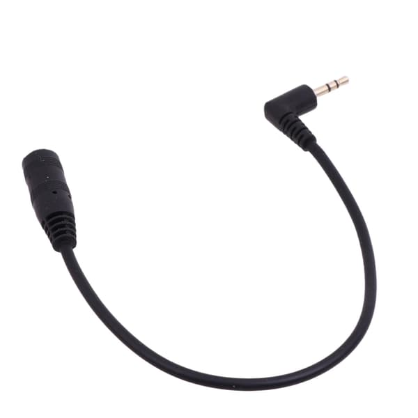 2,5 mm han til 3,5 mm hun stereo lydstik adapterkabel til hovedtelefoner 20 cm Elbow