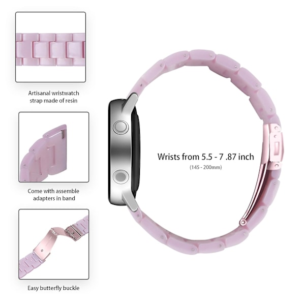 Garmin Vivoactive 4:lle Vaihdettava Ranneke 22mm Vedenkestävä Hartsi Ranneke Light purple Style Y Garmin Vivoactive 4